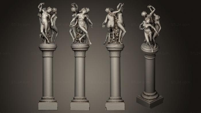 Статуи античные и исторические (Три грации, STKA_1312) 3D модель для ЧПУ станка